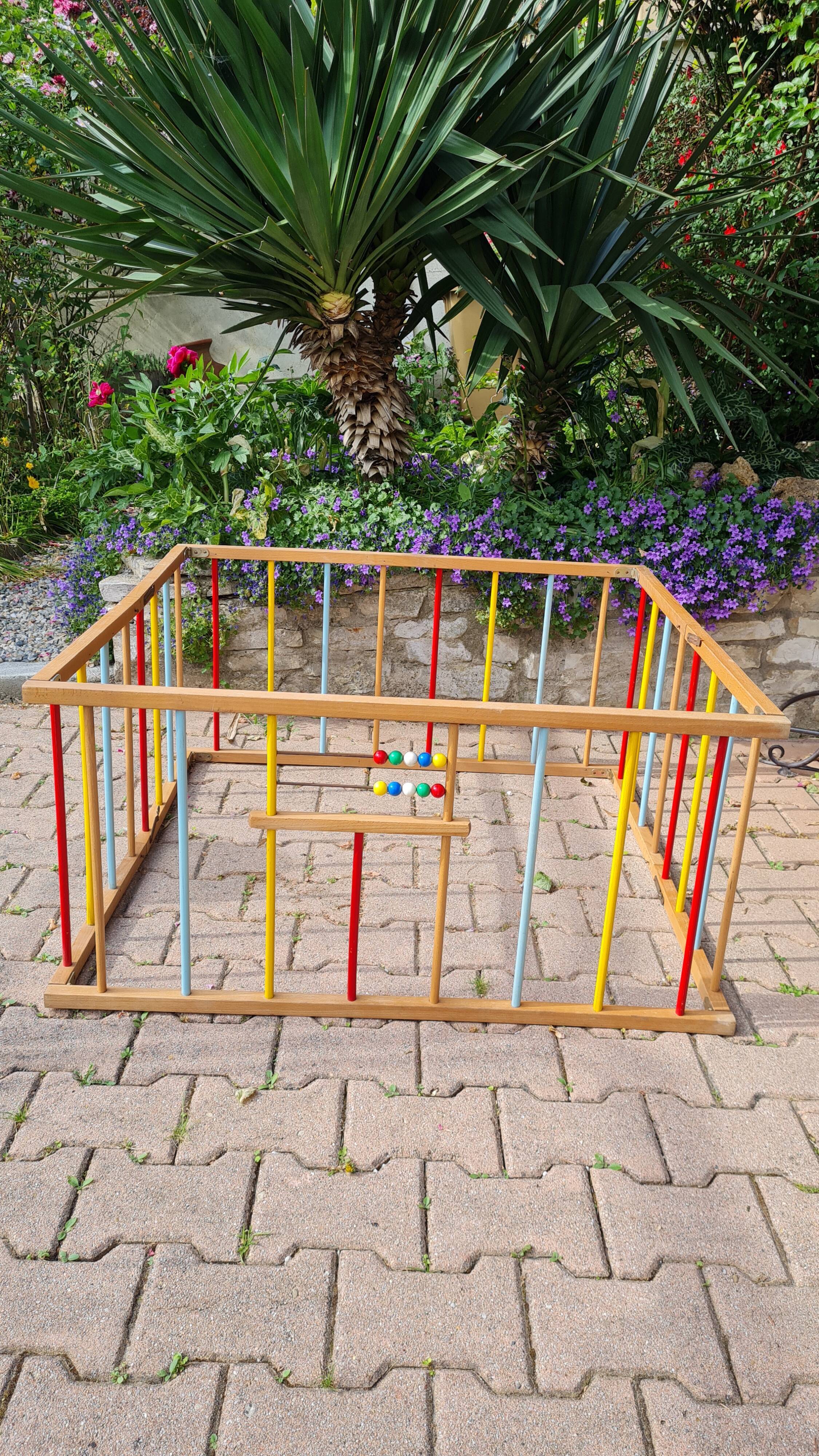 Children's playpen baumann wooden 50s