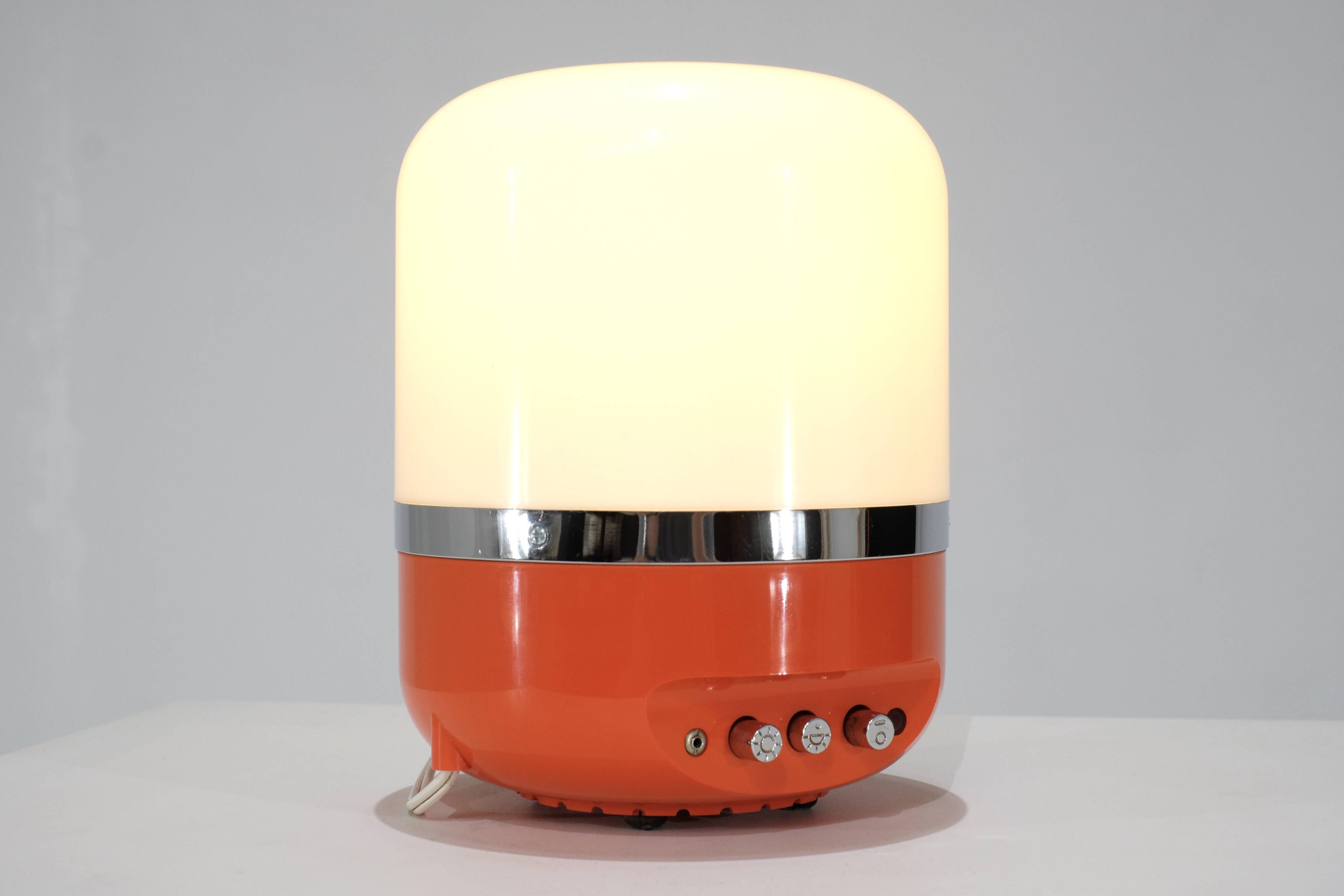 Radio lamp designed by Adriano Rampoldi for Europhon, Italy 1970s.