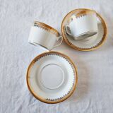 Lujoso Play para Café o Tee para respaldo en Porcelana Tharaud Limoges Modelo Austerlich