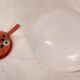 Ceiling light or globe wall lamp opaline diameter 30 cm - mid 20th century