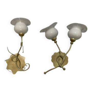 Appliques en verre de Murano, ensemble de 2 par Zonca