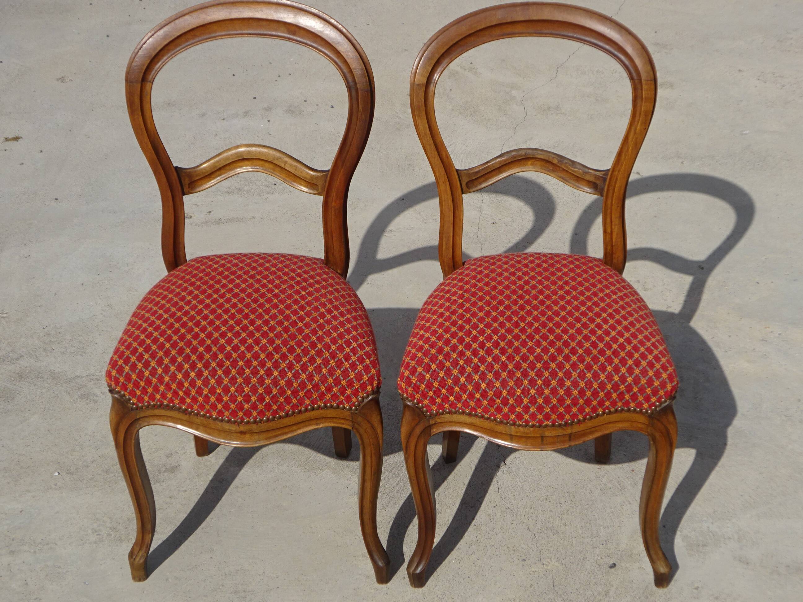 Restored Louis Philippe chairs, set of 2
