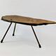 Original coffee table by Carl Aubock, large tree trunk in walnut from the mid-century, 1950s.