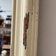 Miroir ancien patine beige