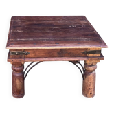 Table basse en bois massif – Esprit colonial