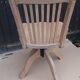 Solid oak swivel office chair