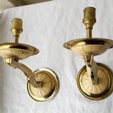 Pair of bronze wall lights