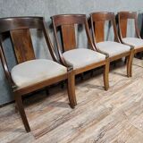 Set of 4 Empire style mahogany gondola chairs, 19th century