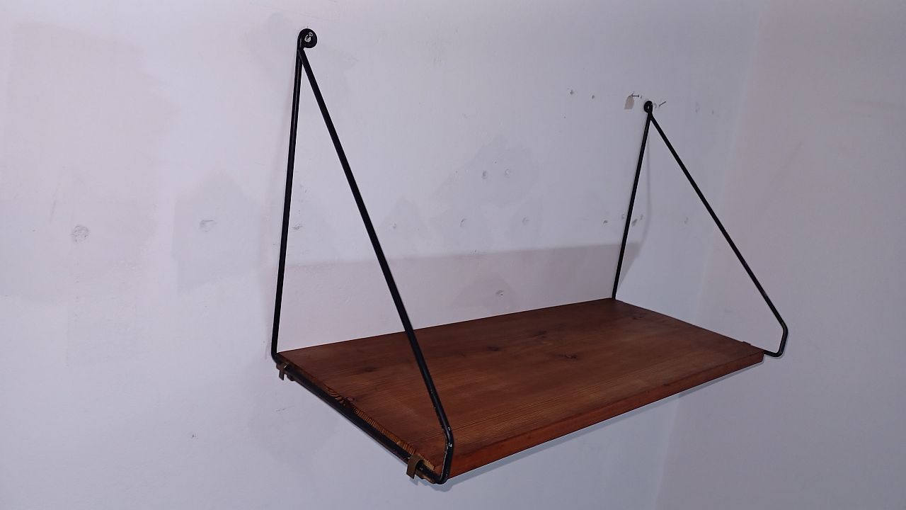 Wooden Wall Shelf, 1970s