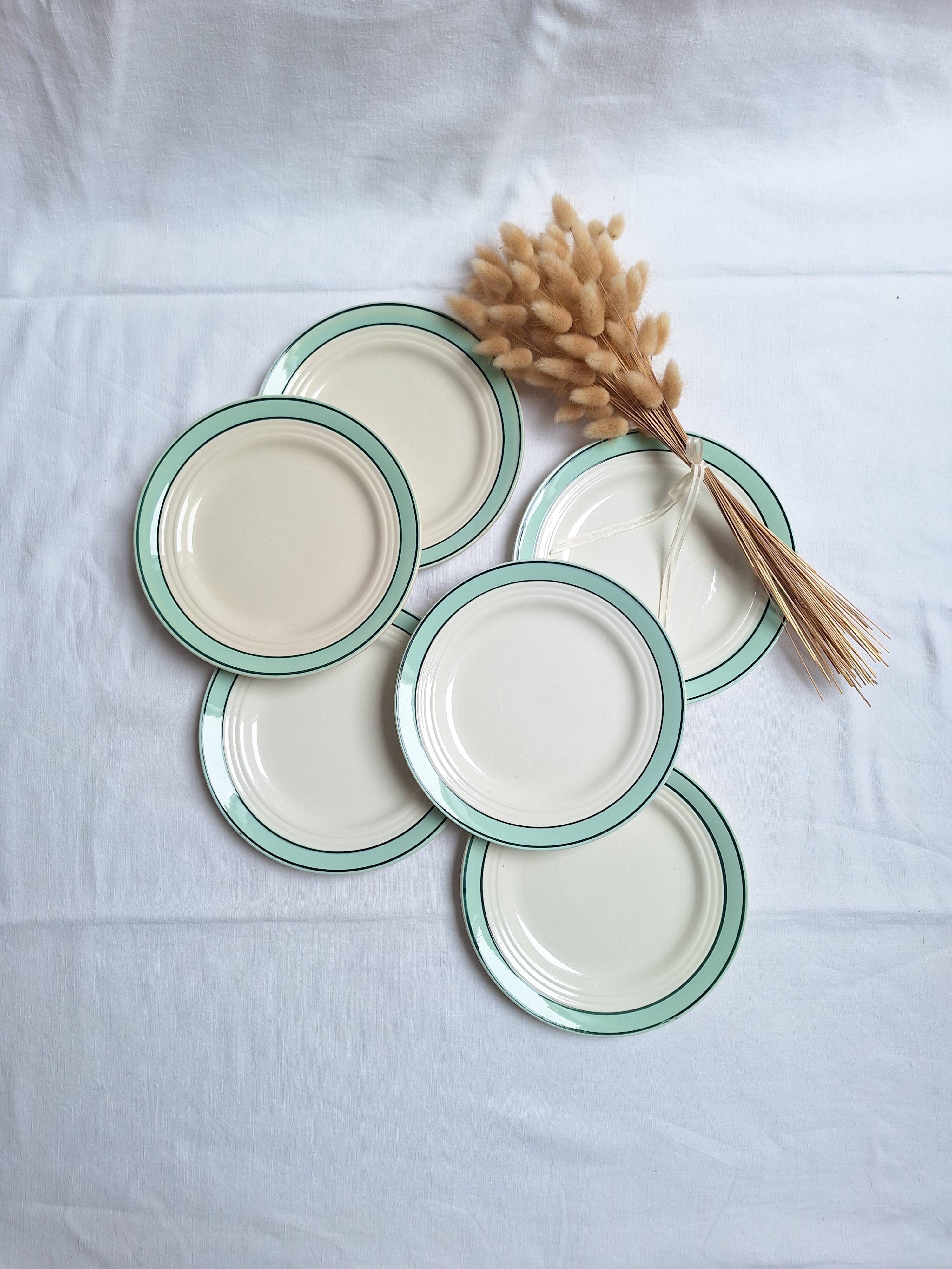 Céranord flat plates - Amanda model in green