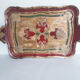 Venetian wooden top, red and gold, vintage, 50s