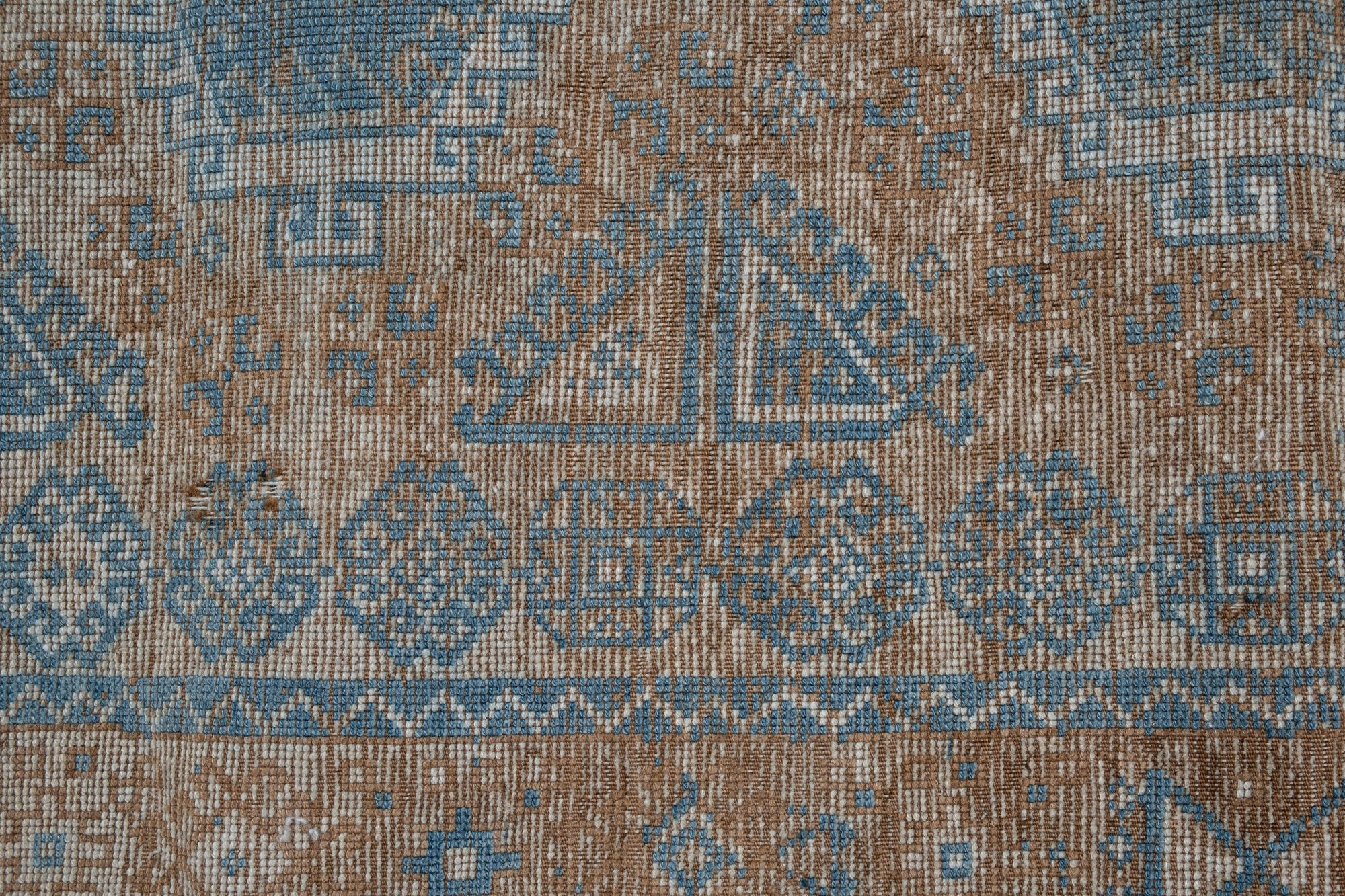 Distressed Turkish Oushak Rug Runner 142 x 324 cm