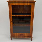 Biedermeier Display Cabinet in Cherry Veneer, Ash Burl, Austria, 1820s