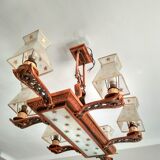 Rectangular chandelier 8 petitot