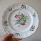 Kg luneville "réverbère" 3 flat plates earthenware hand-painted flowers ø25.5 cm