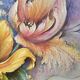 Tableau Huile sur Toile Onirique Profil féminin, fleurs, Oiseaux Michallon