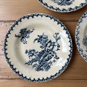 Set of 3 antique deep plates "Terre de Fer"