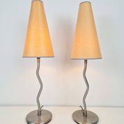 Lampes de table vintage Squiggle Antimon Zigzag d'Ikea, années 1990, ensemble de 2