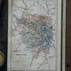 Map of Seine-et-Oise, France. Antique printed in 1889.