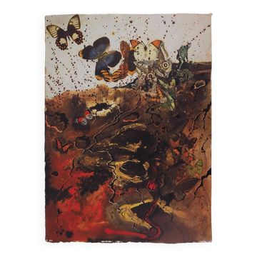 Salvador Dali : Auvergne, SNCF (Suite Papillon petit modèle), lithographie originale signée