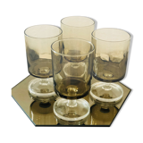 Foot glasses set of 5