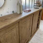Large row of solid oak loom sliding doors