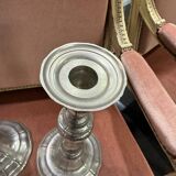 Pair of metal candlesticks