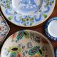 Old plate with horseman decoration – Hand-painted earthenware