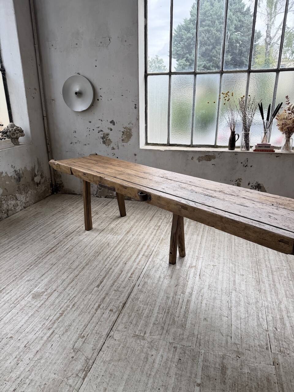 Brutalist popular art table XXL 3.5m/4m pine and oak