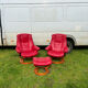 Pair of armchairs Ekornes and ottoman