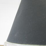 Conical suspension in metal and frosted glass design 60s - 70s