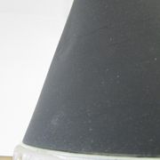 Conical suspension in metal and frosted glass design 60s - 70s