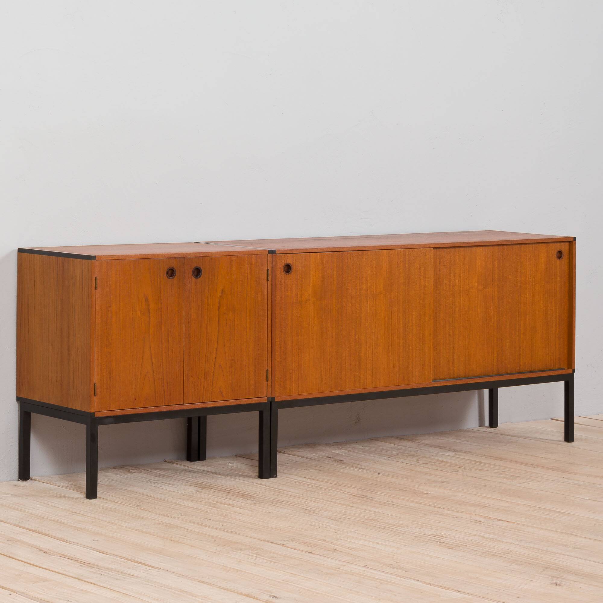 Set of 2 teak credenzas by Aksel Kjersgaard Danish sideboard, 1960s