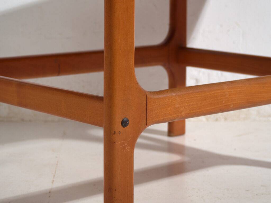 Table basse vintage en teck et hêtre style scandinave – Scandinavie, vers 1960
