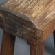 Robust primitive solid wood stool, Europe, 1970s