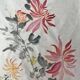 Asia, painting on chrysanthemum rice paper stamp 20th century