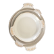 3 dishes with trundle fire - porcelain - white / gilded fillet - vintage -