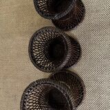 Stools "tam tam" in rattan / wicker