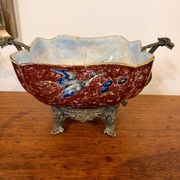 Antique Asian planter in glazed porcelain.