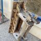 Oak bench style high period garden patina