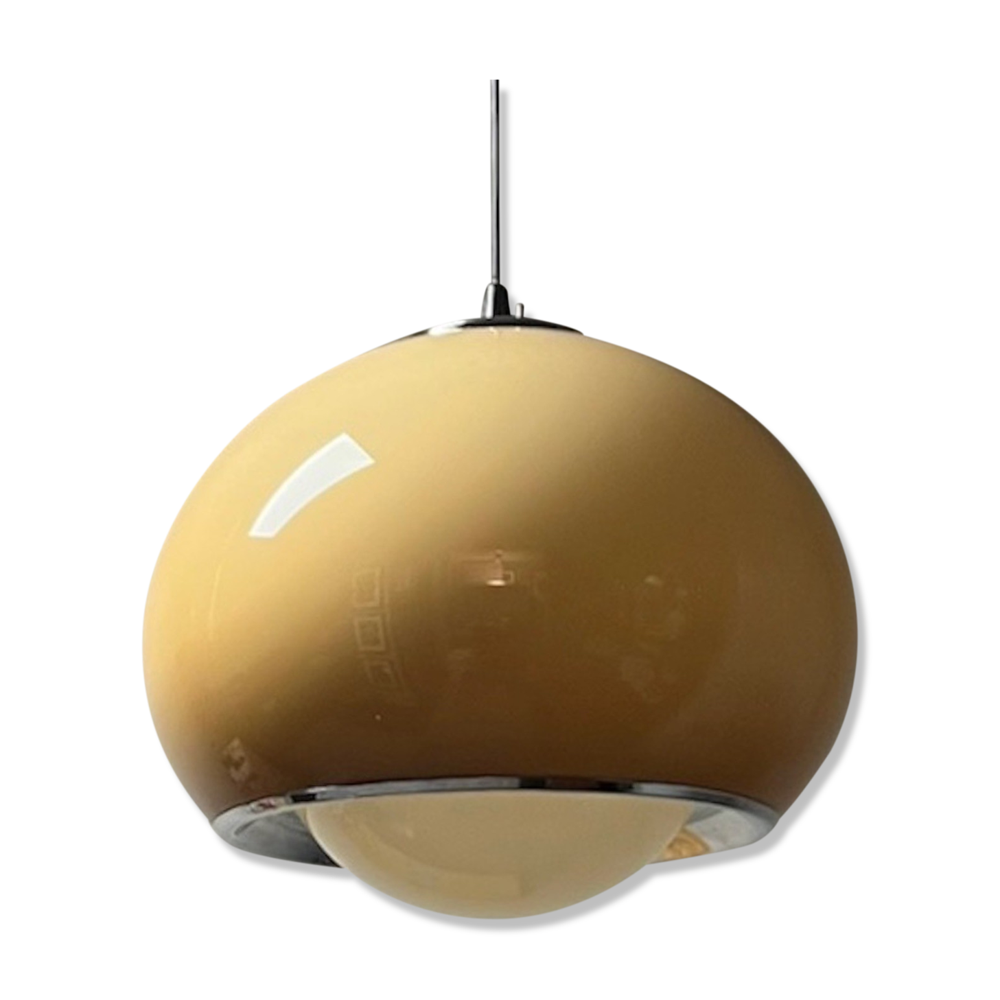 Space age lamp bud gradient brown harvey guzzini, 60s