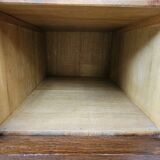 1930s oak open desk with drawers