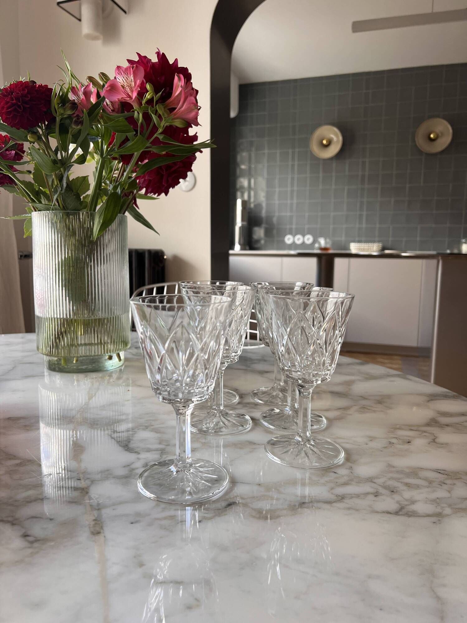 Lot de 6 verres à eau VMC de Reims