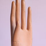 Wooden glove display mannequin hands, 1930s, set of 2.