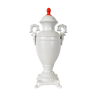 Vase en porcelaine blanche avec couvercle de fluo