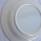 Ensemble 4 assiettes plates blanche et bleu