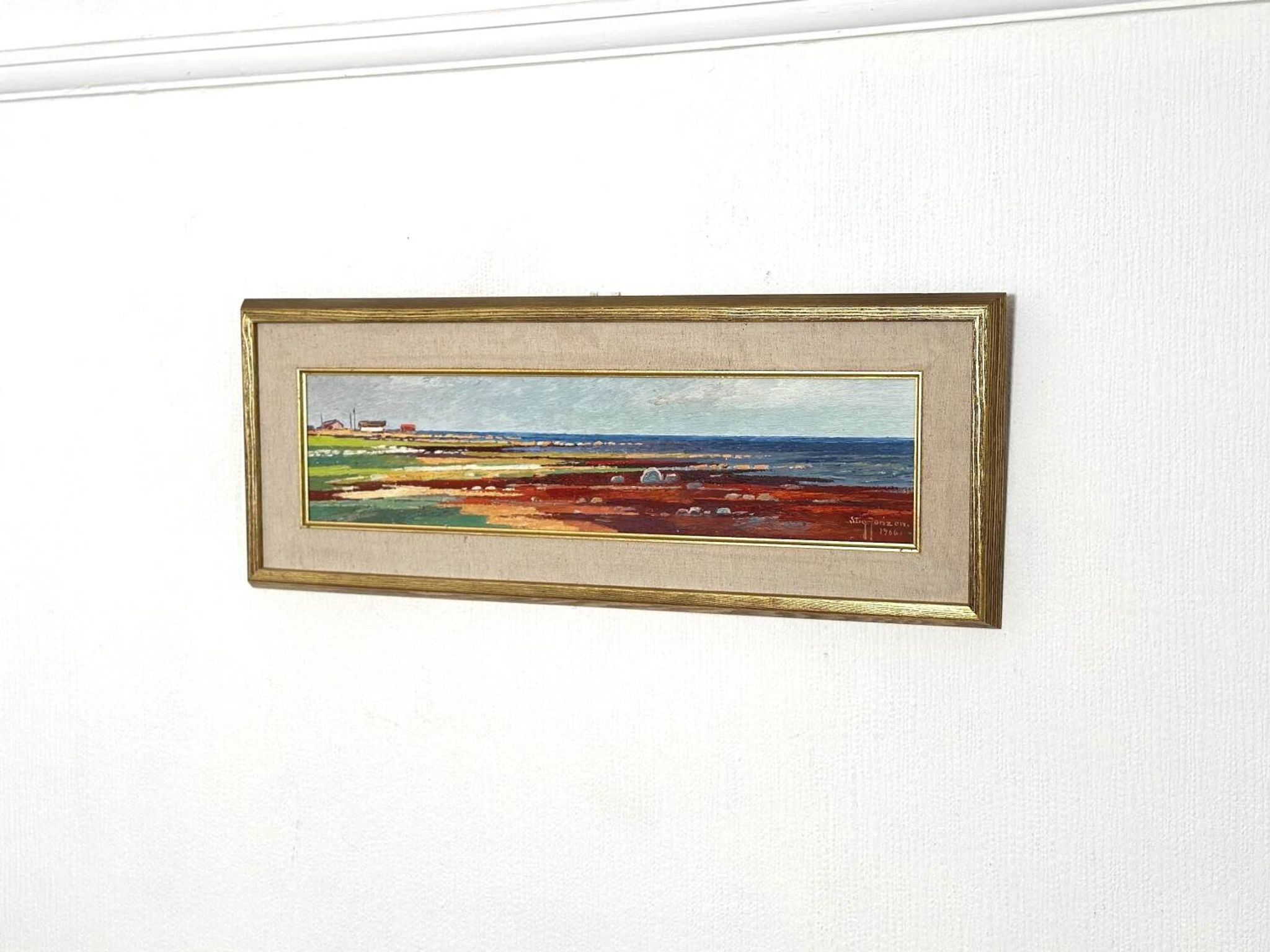 Swedish Oil on Panel – “Red Seaweed, Bredsätra Öland” by Stig Jonzon