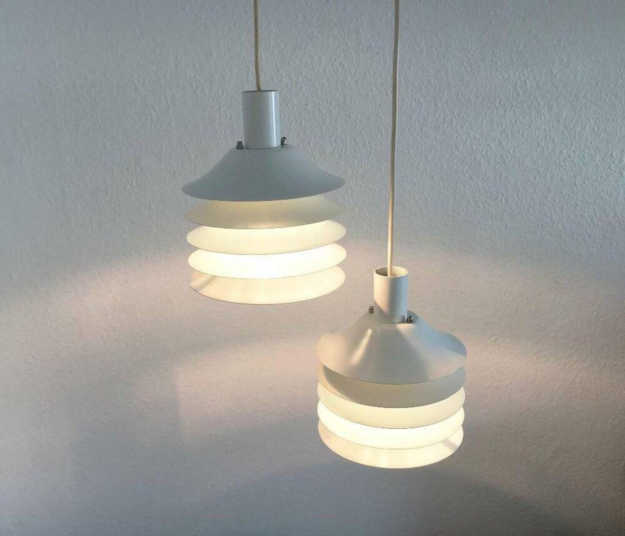Danish mid-century lamellar suspensions by Lyfa, 1960s, set of 2.