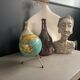 Small vintage globe, Taride maps