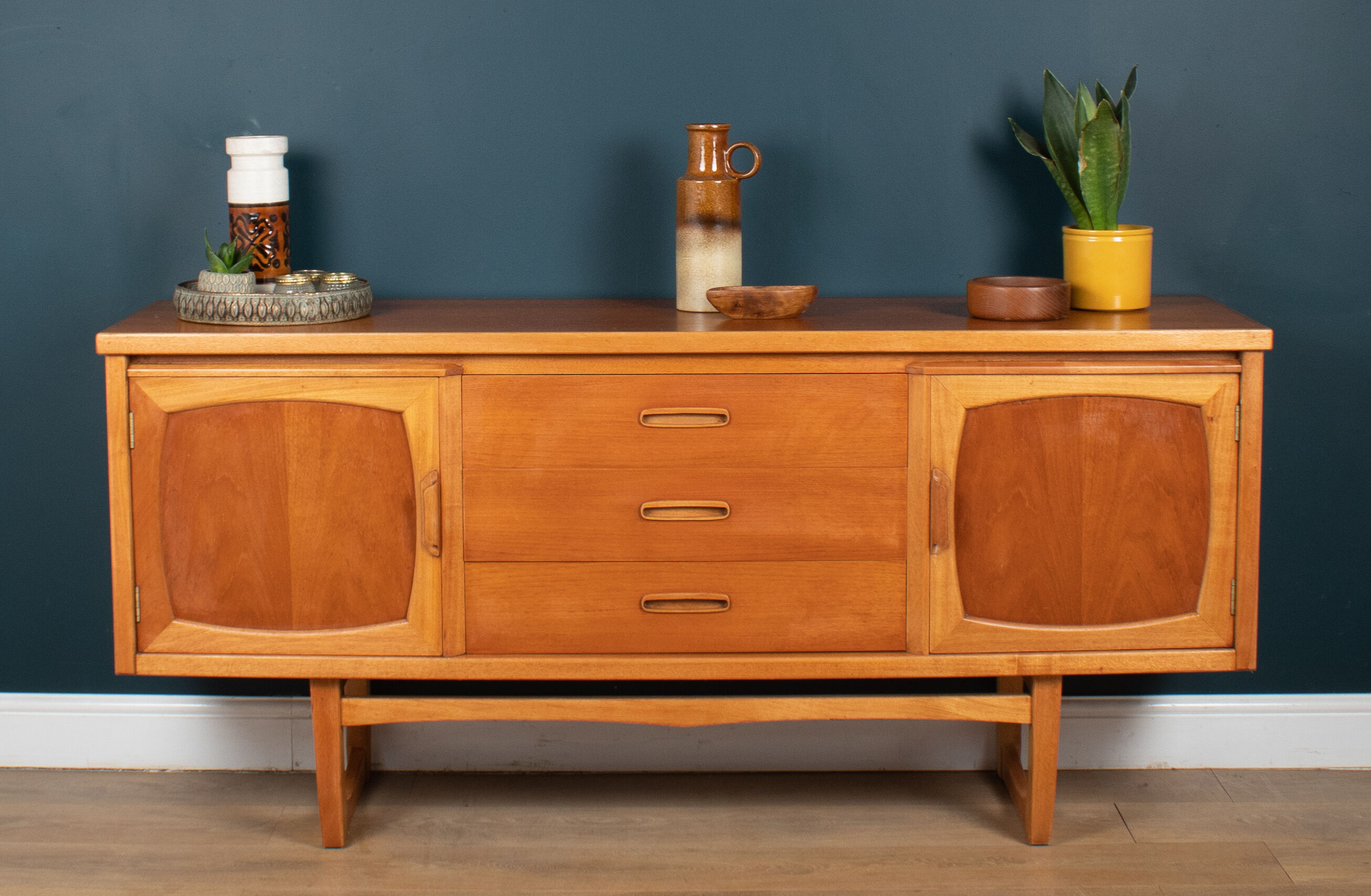 Retro Teak 1960s Jentique Sideboard On Sledge Legs